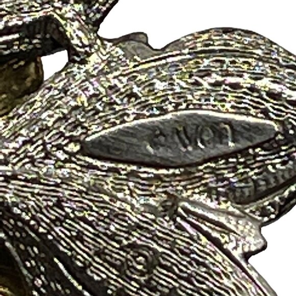 Vintage Avon Festive Floral Brooch Pin Faux Pearl Red Rhinestones - Picture 10 of 13